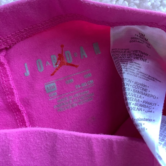 Jordan Pink Leggings 12 Months 12M - Picture 5 of 9